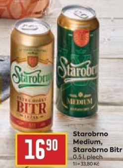 Pivo světlý ležák 11° Medium Starobrno