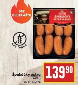 Špekáčky extra vázané Váhala