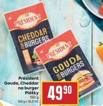 Sýr Gouda na burger Président