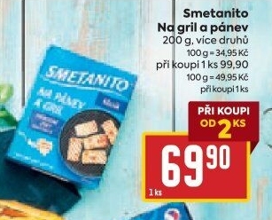 Sýr Smetanito na gril Želetava