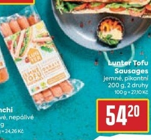 Tofu jemné párky Lunter