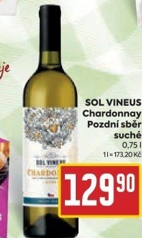 Víno Chardonnay Sol Vineus - pozdní sběr