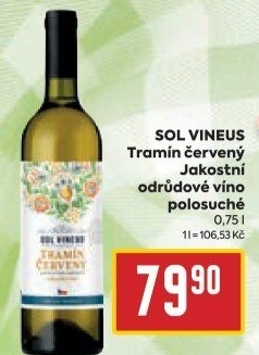 Víno Tramín červený Sol Vineus