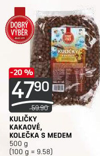 Cereálie kuličky kakaové Dobrý Výběr