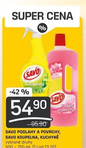 Čistič na povrchy a podlahy Savo