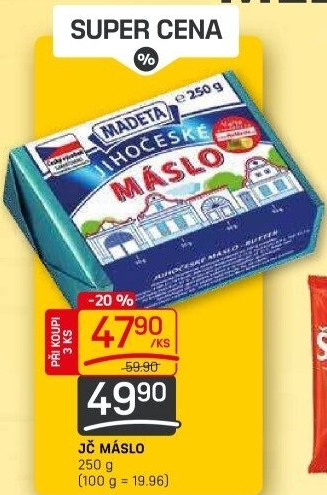 Máslo Jihočeské Madeta