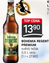 Pivo světlý ležák 12° Premium Bohemia Regent