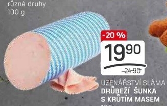 Šunka drůbeží s krůtím masem Sláma