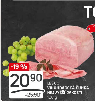 Šunka vinohradská nejvyšší jakosti LE&amp
