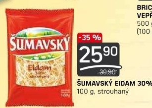 Sýr Eidam 30% strouhaný Šumavský