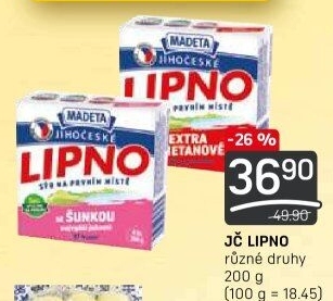 Tavený sýr Jihočeské Lipno Madeta