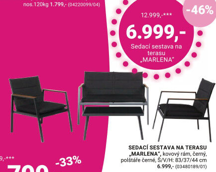 SEDACÍ SESTAVA NA TERASU „MARLENA“