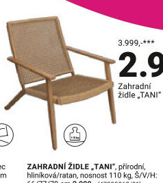 ZAHRADNÍ ŽIDLE „TANI“