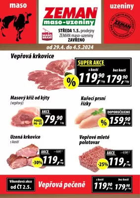 akční leták ZEMAN maso - uzeniny 29.4.2024-4.5.2024