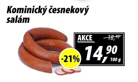 Salám kominický česnekový točený