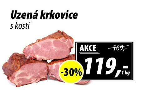 Uzená krkovice s kostí