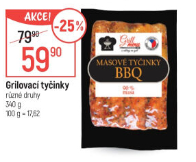 Grilovací tyčinky barbecue Příbramská uzenina