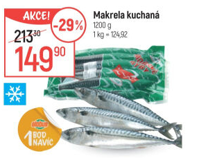 Makrela kuchaná mražená Kimbex