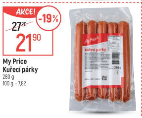 Párky kuřecí My Price