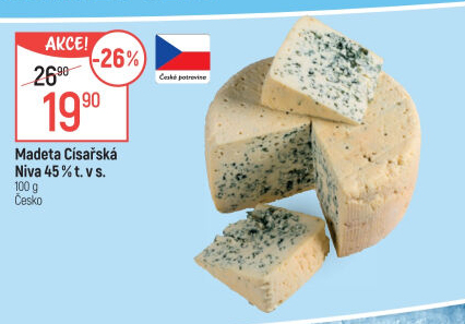 Sýr Niva Císařská 45 % Madeta