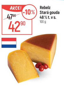 Sýr Rebelz stará gouda 48%