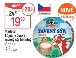 Sýr tavený Báječný český Madeta