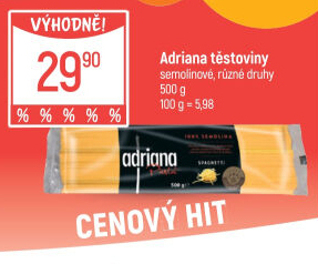Těstoviny semolinové Adriana