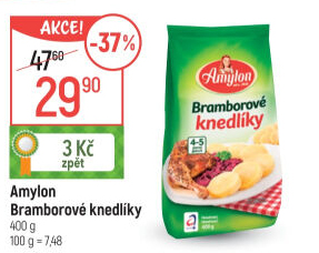 Bramborové knedlíky v prášku Amylon
