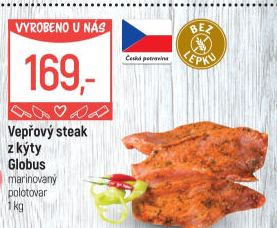 Vepřový steak marinovaný z kýty Globus