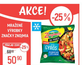 Zeleninová směs Na Pánev a la Gyros mražená Znojmia