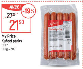 Párky kuřecí My Price