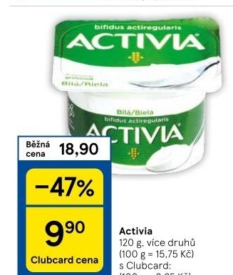 Bílý jogurt Activia Danone