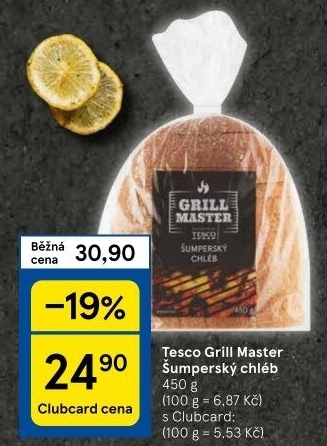 Chléb Šumperský Grill Master Tesco