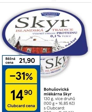 Dezert zakysaný ochucený Skyr Bohušovická mlékárna