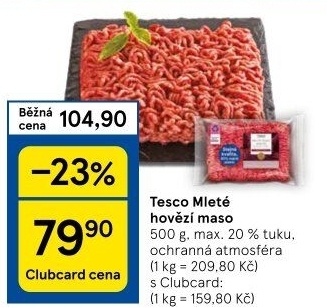 Hovězí mleté maso Tesco
