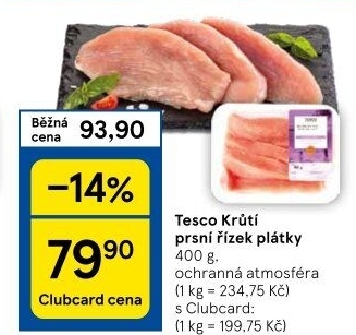 Krůtí prsní řízky Tesco