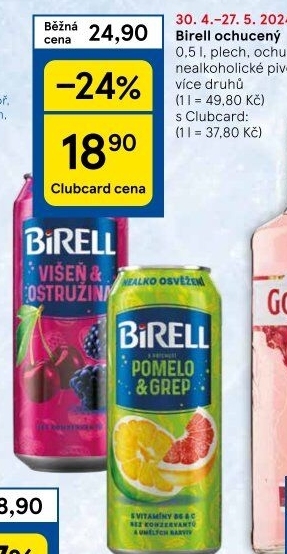 Nealkoholické pivo ochucené Birell