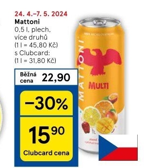 Ochucená voda Mattoni