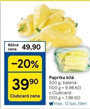Paprika bílá