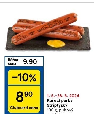 Párky kuřecí striptýzky