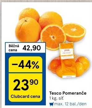 Pomeranče Tesco