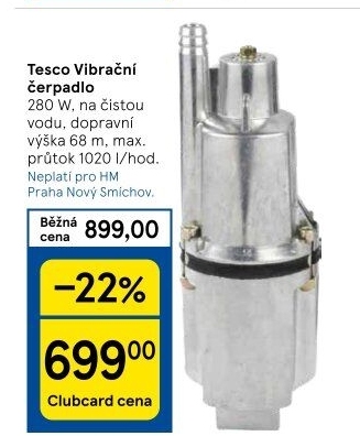 Ponorné čerpadlo vibrační Tesco