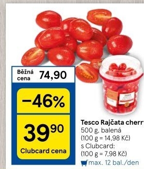 Rajčata cherry Tesco