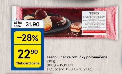 Rohlíčky linecké Tesco