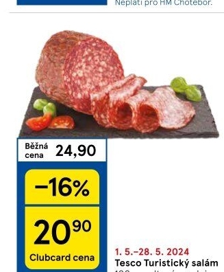Salám turistický Tesco