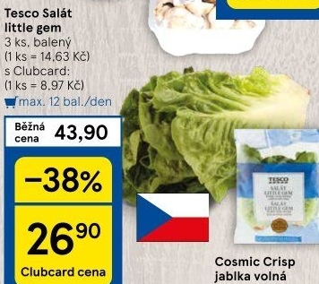 Salát little gem Tesco