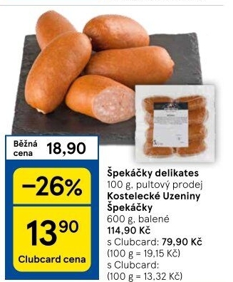 Špekáčky Kostelecké uzeniny