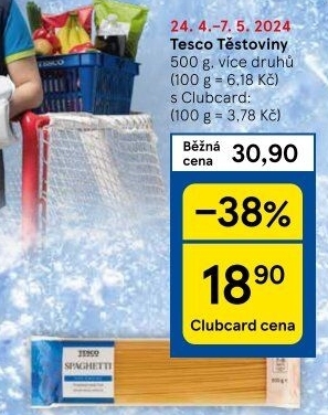 Těstoviny Tesco