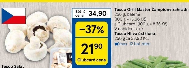 Žampiony Grill Master Tesco