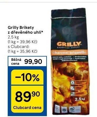 Brikety dřevěné Grilly